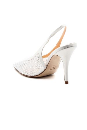 Dècolletè slingback in rete traforata bianca CHANTAL 1962 | 3037BIANCO